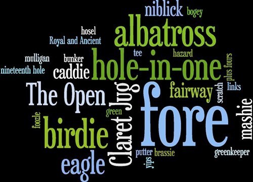 graphic of golf terms